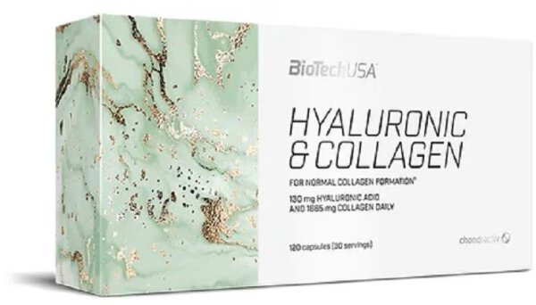 Biotech USA Hyaluronic & Collagen  120 Caps.